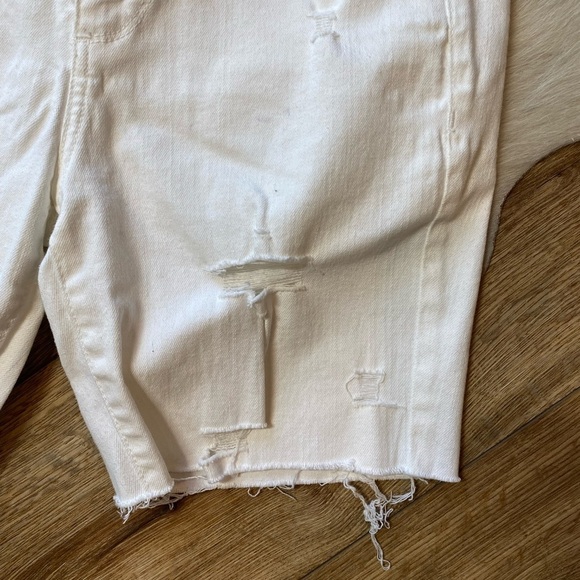 Paige white denim distressed shorts - Picture 2 of 9